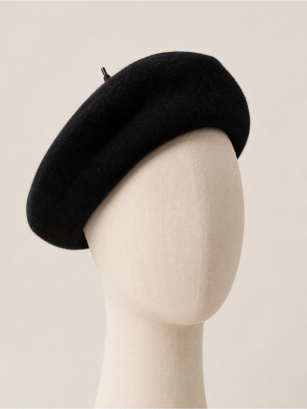 United Colors Of Benetton Black Wool Beret